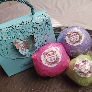Bath bomb LAVENDER handmade gift set of 3 …